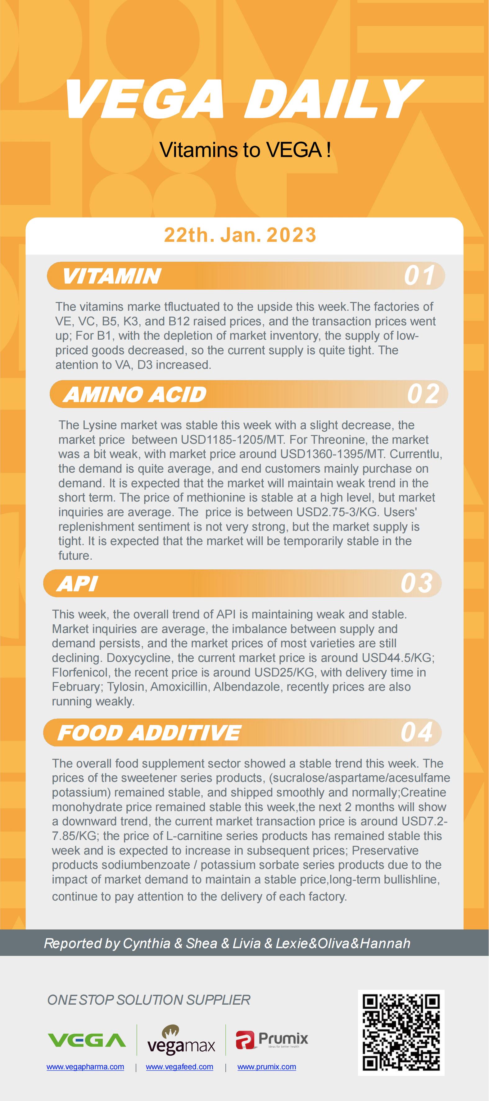 Vega Daily Dated on Jan 22nd 2024 Vitamin Amino Acid APl Food Additives.jpg